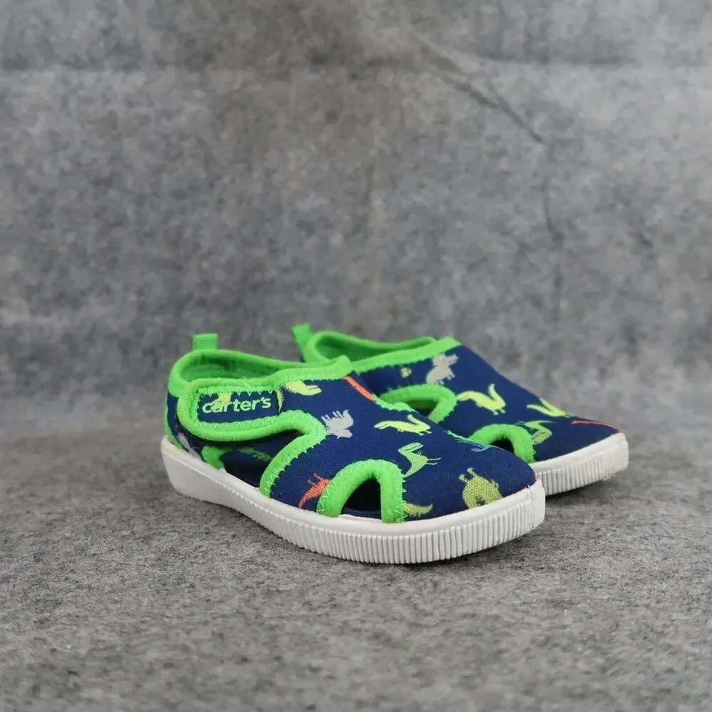 Carters Shoes Kids 7 Water Sandal Casual Toddler Dinosaurs Blue Green Aquatic